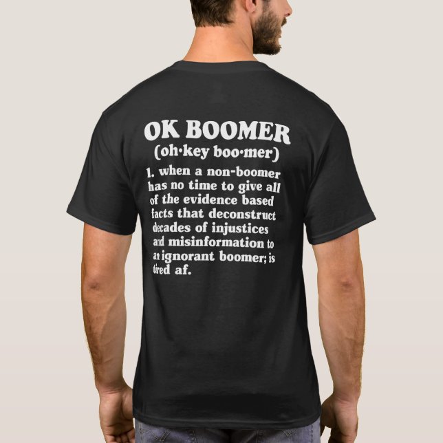 Camiseta Ok Boomer okboomer Definición Memes Millennials (Reverso)