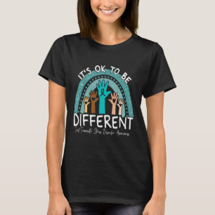 Camiseta Ok Ser Diferente Guerrera Cinta Arcoíris Turquesa 