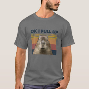 Camiseta Ok, Tiro Hacia Arriba, Capibara Retro Vintage