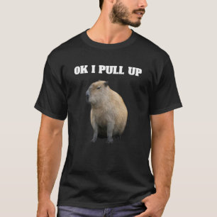 Camiseta Ok, Tiro hacia arriba Capybara Cubre Animal