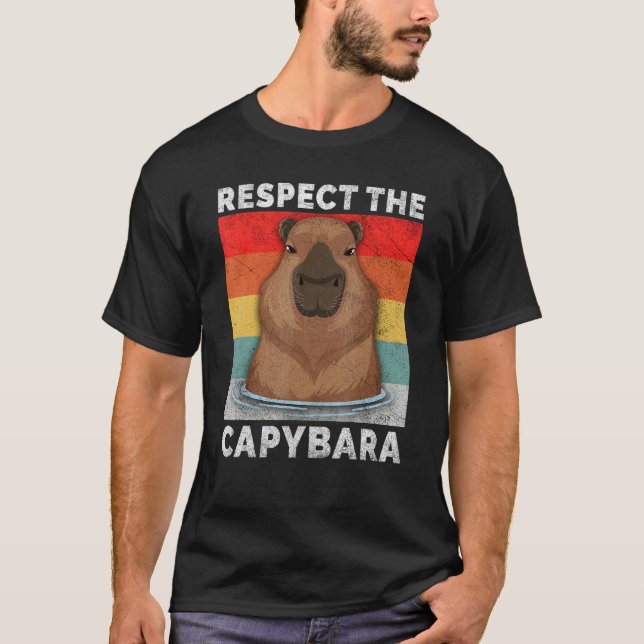Camiseta Ok, Tiro Hacia Arriba El Capibara Rodent Cuibara D (Anverso)