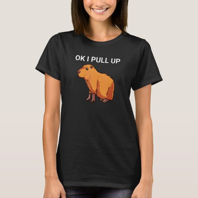 Camiseta Ok, Tiro Hacia Arriba El Meme De Capybara Dank (Anverso)