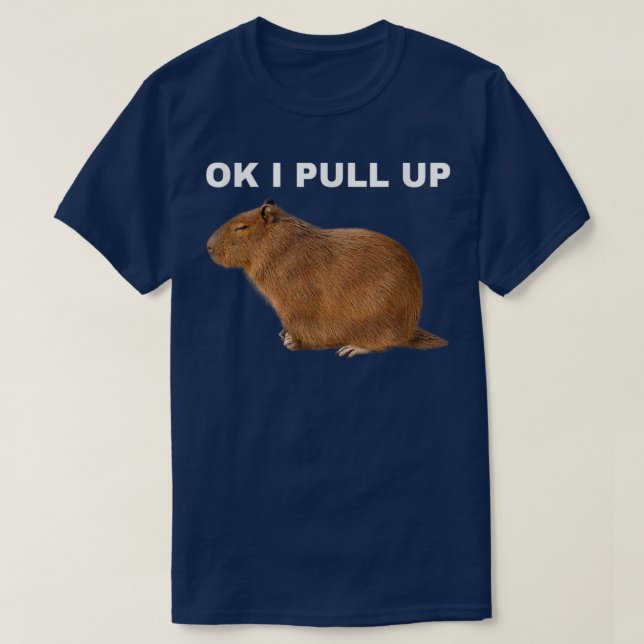Camiseta Ok, Tiro hacia arriba el meme gracioso de Capybara (Diseño del anverso)
