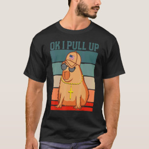 Camiseta Ok Traigo Capibara Con Gafas Y Cadena Dank