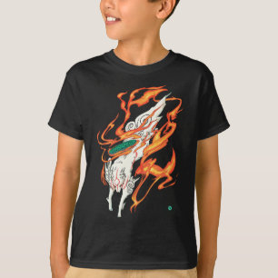 Camiseta Okami Amaterasu Dios del Sol Lobo La Gran Ola Vide
