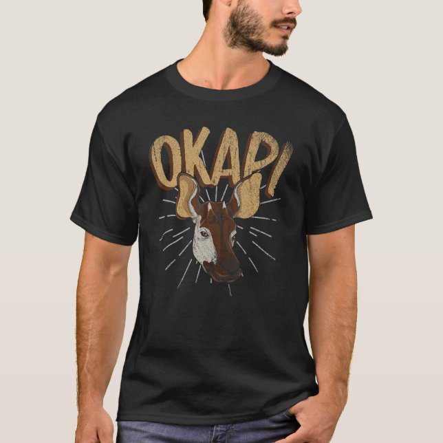 Camiseta Okapi Africa Safari Animal Cute Okapi (Anverso)