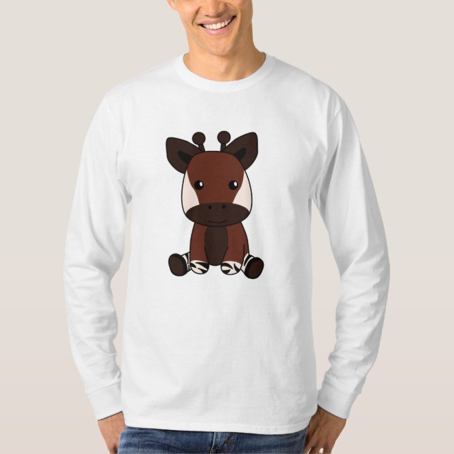 Camiseta Okapi Cute Forest Giraffe Zebra Giraffes Animal (Anverso)