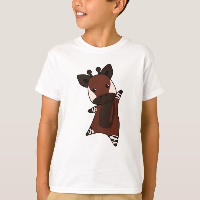 Camiseta Okapi Cute Forest Giraffe Zebra Giraffes Animal (Anverso)