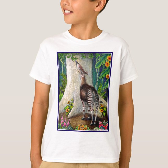 Camiseta Okapi en la selva tropical (Anverso)