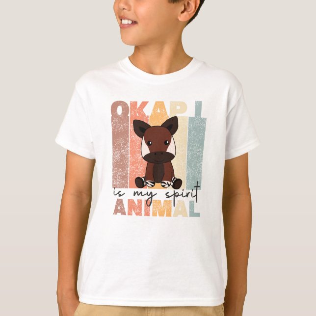 Camiseta Okapi es mi animal espiritual - Los okapis son ama (Anverso)