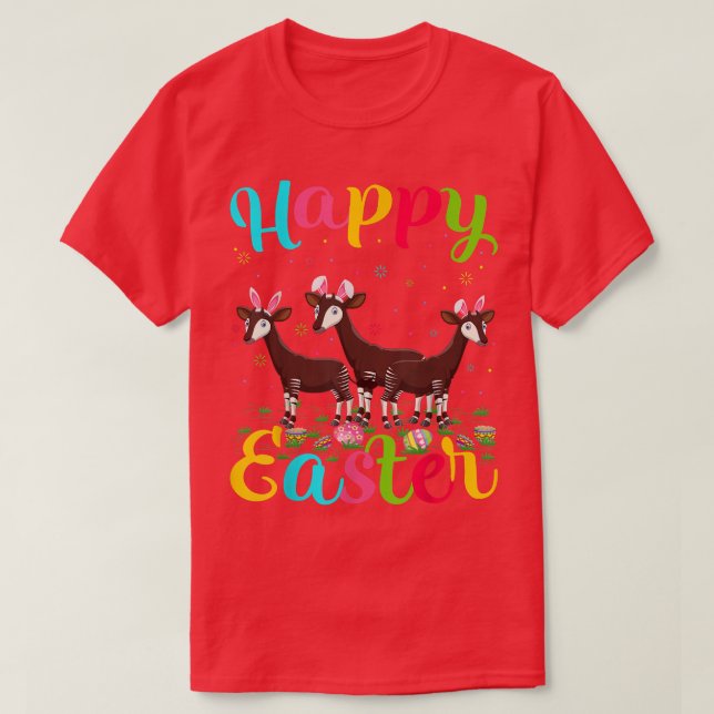 Camiseta Okapi Lover Funny Easter Egny Okapi Happy Eas (Diseño del anverso)