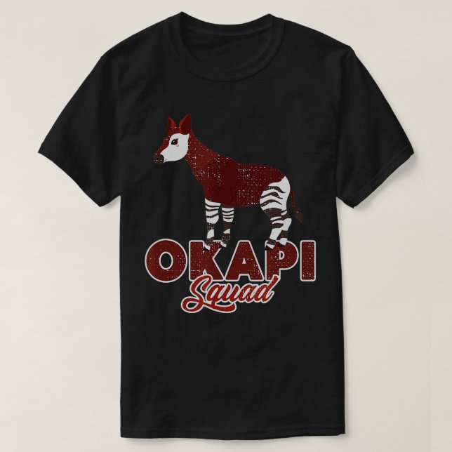 Camiseta Okapi Squad pone en peligro a los animales (Diseño del anverso)