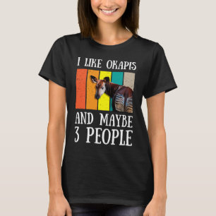 Camiseta Okapi Stripe Animal Retro Meme Hombres Mujeres Niñ