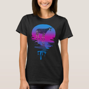 Camiseta Okapi vintage retro puesta de sol