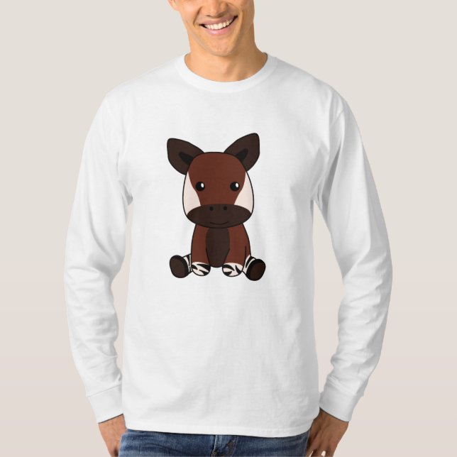 Camiseta Okapi Waldgiraffe Safarie Animales Dulces Para (Anverso)