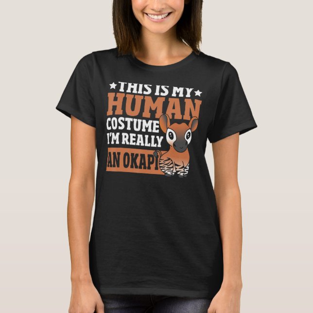 Camiseta Okapi Zoólogo de Vida Silvestre Okapi Okapi (Anverso)