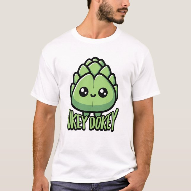 Camiseta ¡Okey Dokey Artichokey! Cute Artichoke Pun (Anverso)