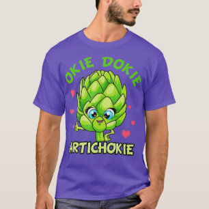 Camiseta Okie Dokie Artichokie Cute Artichoke Comida Verde