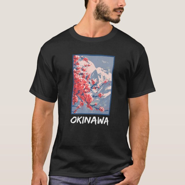 Camiseta Okinawa Japón Sakura Cherry Blossom (Anverso)