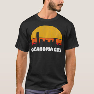 Camiseta Oklahoma City Retro Sunset Skyline Oklahoma City