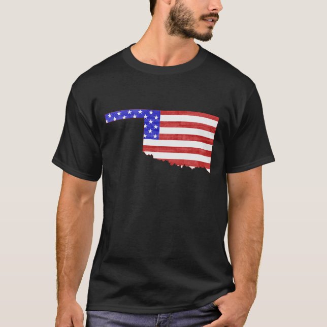Camiseta Oklahoma forma bandera estadounidense patriota Okl (Anverso)