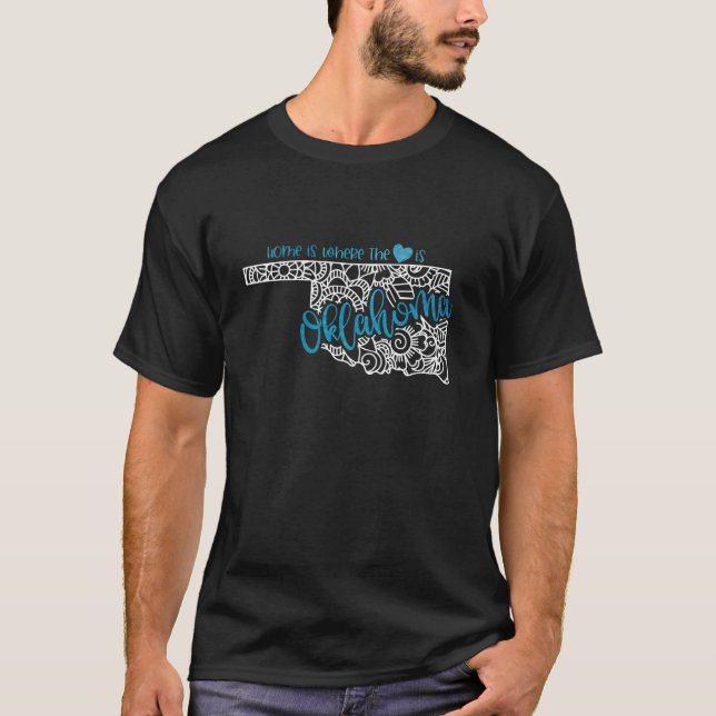 Camiseta Oklahoma Home State OK Mandala Map USA EE UU. EE.  (Anverso)