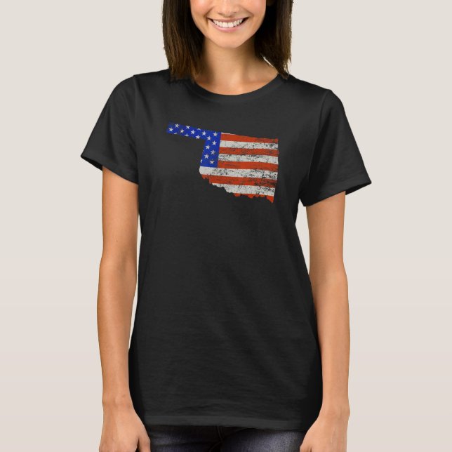 Camiseta Oklahoma Home Usa Flag (Anverso)