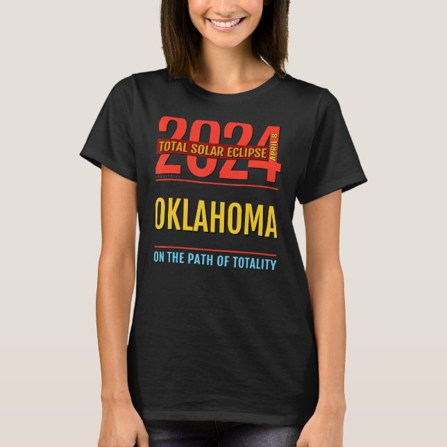Camiseta Oklahoma OK Eclipse solar total 2024 4 (Anverso)