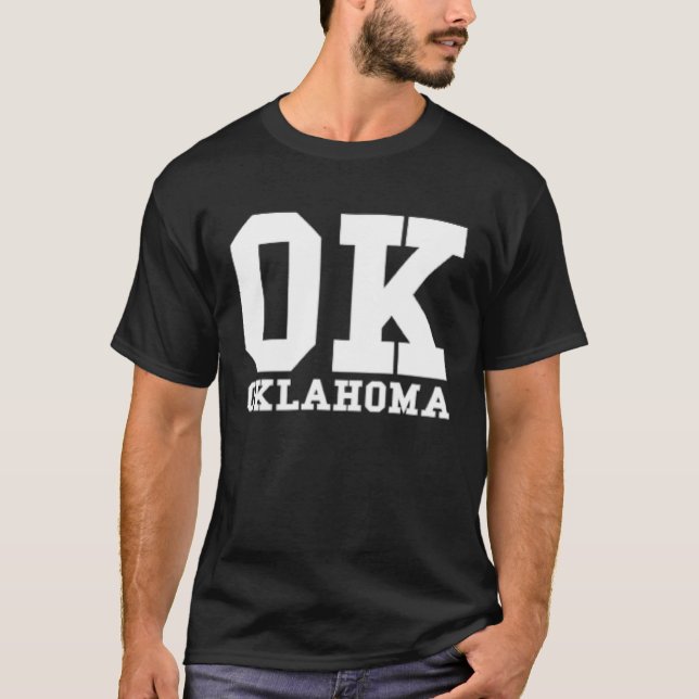 Camiseta Oklahoma OK Minimalista Pocket Classic (Anverso)