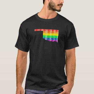 Camiseta Oklahoma Orgullo del Estado Gay Mapa de la bandera