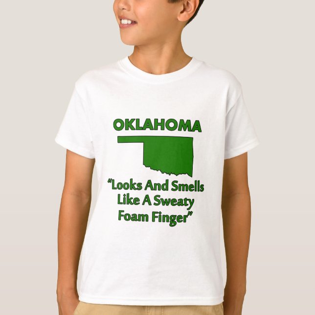Camiseta Oklahoma - Parece y huele como un dedo de espuma (Anverso)