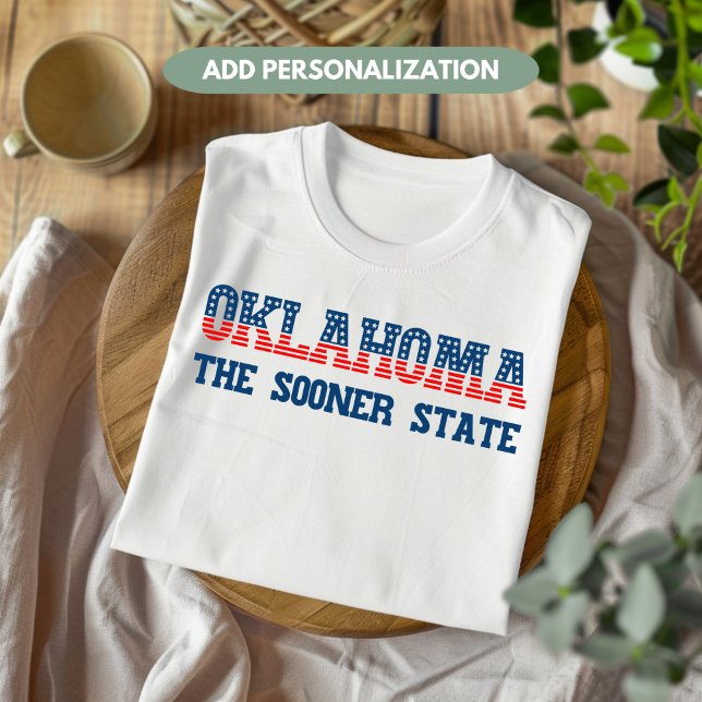 Camiseta Oklahoma Patriótico, el Personalizado de Estado má (Subido por el creador)