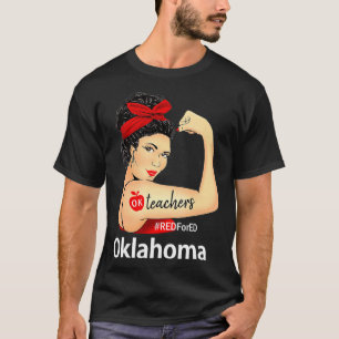 Camiseta Oklahoma Red For Ed OK Red4Ed Rosie the Riveter 