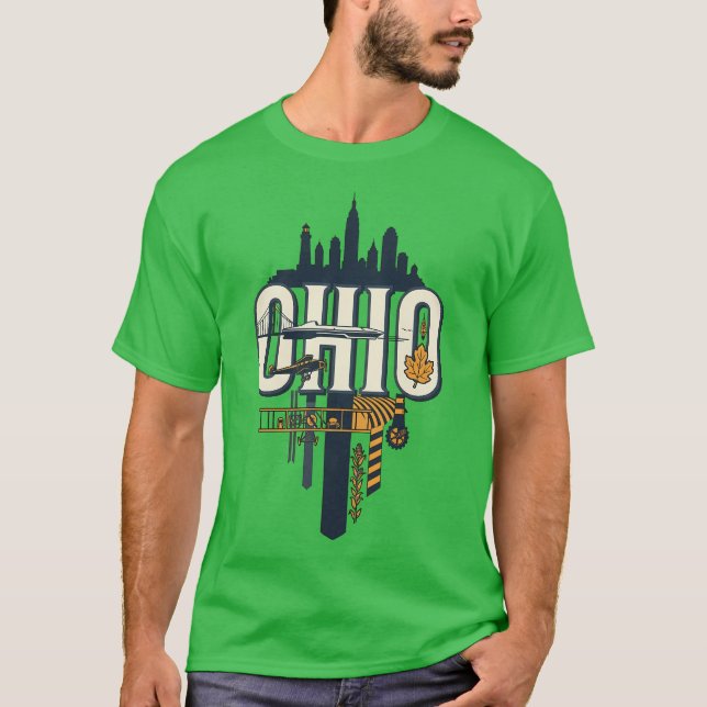 Camiseta Oklahoma State Heritage Heartland Bison Art (Anverso)