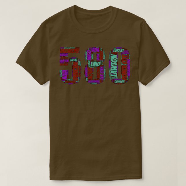 Camiseta Oklahoma y los 580 (Diseño del anverso)