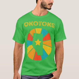 Camiseta Okotoks Alberta Canada Vintage Distresres Souvenir