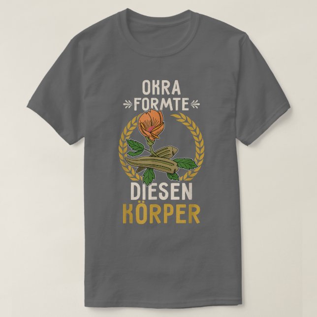 Camiseta Okra Vegetable Marshmallow Vegetarian Vegetarian (Diseño del anverso)