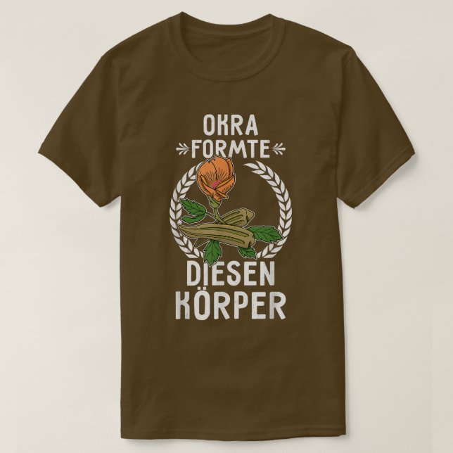 Camiseta Okra Vegetable Marshmallow Vegetarian Vegetarian (Diseño del anverso)
