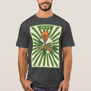 Camiseta Okra Vegetable Marshmallow Vegetarian Vegetarian