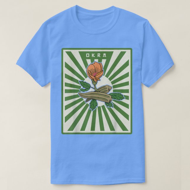 Camiseta Okra Vegetable Marshmallow Vegetarian Vegetarian (Diseño del anverso)