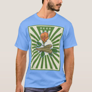 Camiseta Okra Vegetable Marshmallow Vegetarian Vegetarian