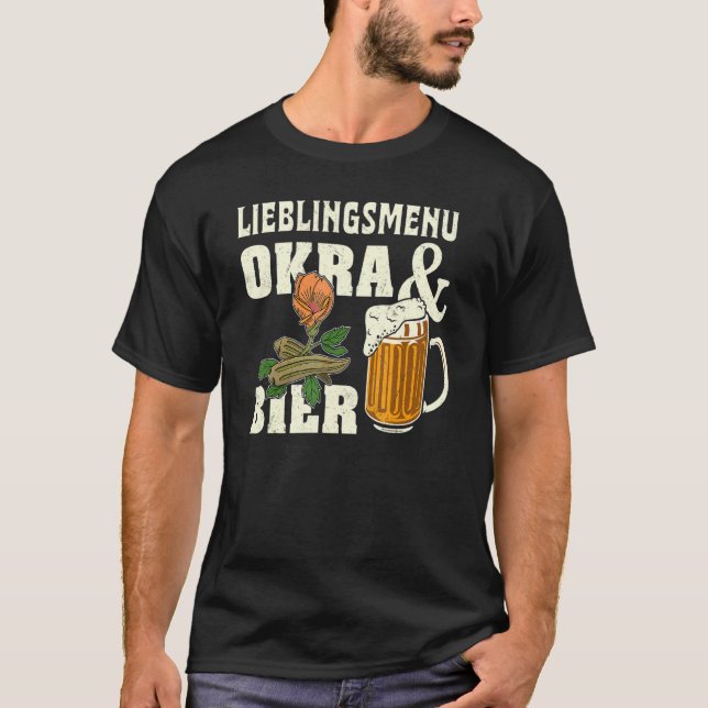 Camiseta Okra Vegetable Marshmallow Vegetarian Vegetarian (Anverso)