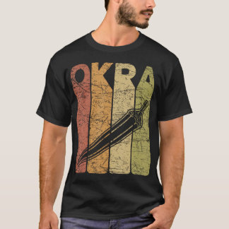 Camiseta Okra Vintage Okra Verdura Granjero Retro Okra