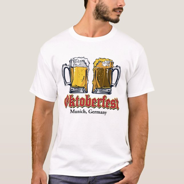 Camiseta Oktoberfest 2 Beer Steins (Anverso)