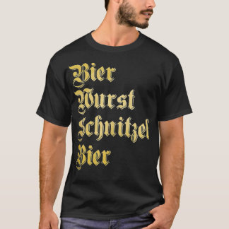 Camiseta Oktoberfest BIER WURST SCHNITZEL BIER Funny German