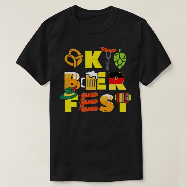 Camiseta Oktoberfest Cosas Alemanas Cuidadas Festival Bavie (Diseño del anverso)