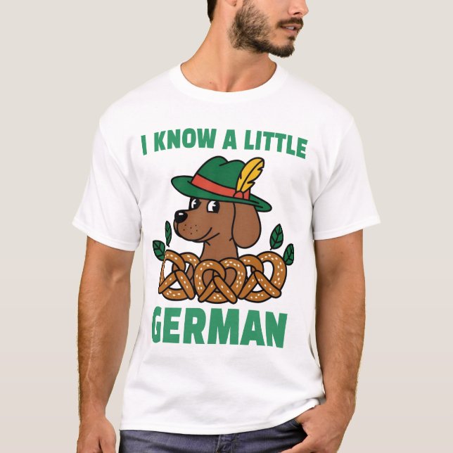 Camiseta Oktoberfest Dachshund conozco a un pequeño perro a (Anverso)