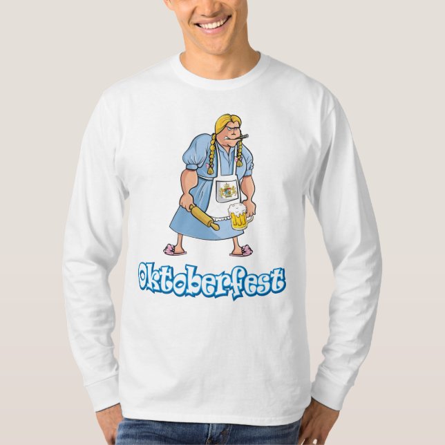 Camiseta Oktoberfest Graciosa travesía Reina cerveza camare (Anverso)