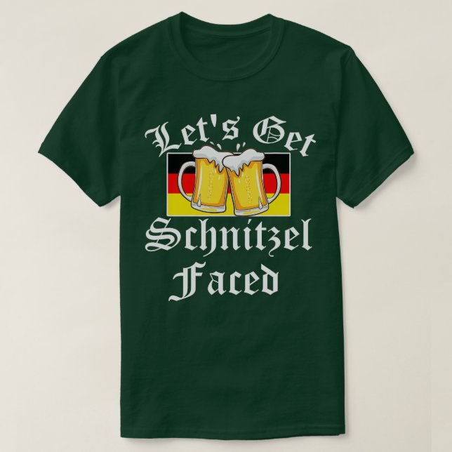 Camiseta Oktoberfest - Hagamos que Schnitzel enfrente un di (Diseño del anverso)
