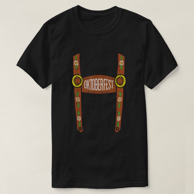 Camiseta Oktoberfest Lederhosen Halloween Disstume Alemán M (Diseño del anverso)